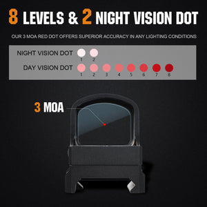 ohhunt® RD U2 3 MOA Micro Shake Awake Red Dot Sight